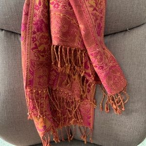 Pink and orange scarf